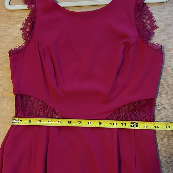 BCBCMaxAzria Red Lace Karey Long Dress - Picture 9 of 11